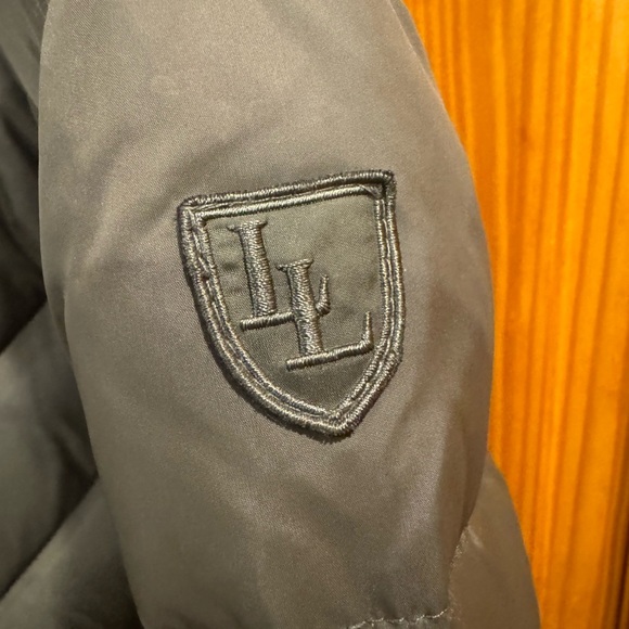 Larry Levine Women's Long Down Puffer Coat w/Side Tabs & Hood, XS, Army Green - Picture 3 of 16